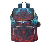KAAVIYO Angry Octopus Abstract Red Fashion Backpack Student Shoulder Bookbags Travel Daypac for Youth Teen