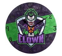 KAAVIYO Art Joker Electronic Sports Joker Circular Wall Clock Round Plate Silent Non Ticking Clock for Kitchen Bedroom Home Office School Kid Boys Girls Decor