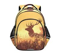 KAAVIYO Brown Deer Warm Sunset Sky Kids'Backpack 3-12 Years Bookbag Toddlers Bag School Bags