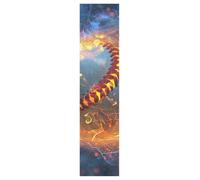 KAAVIYO Burning Softball Glowing Fiery Skateboard Grip Tape Sheet Anti Slip Longboard Griptape Bubble Free for Youth Boys Girls Kids(1Pcs)