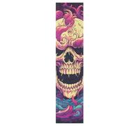 KAAVIYO Fiery Skull Vibrant Flames Skateboard Grip Tape Sheet Anti Slip Longboard Griptape Bubble Free for Youth Boys Girls Kids(1Pcs)