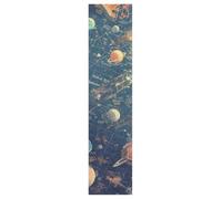 KAAVIYO Golden Planets Cosmic Universe Skateboard Grip Tape Sheet Anti Slip Longboard Griptape Bubble Free for Youth Boys Girls Kids(1Pcs)
