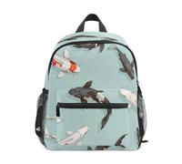 KAAVIYO Graceful Koi Fish Swimming Toddler Preschool Backpack Bookbag Mini Shoulder Bag Rucksack Schoolbag for Pre-K 1-6 Years Travel Boys Girls