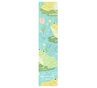 KAAVIYO Green Frogs Flowers Blue Skateboard Grip Tape Sheet Anti Slip Longboard Griptape Bubble Free for Youth Boys Girls Kids(1Pcs)