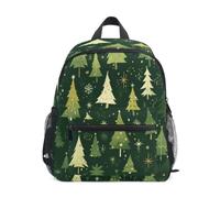 KAAVIYO Green Trees Peaceful Forest Toddler Preschool Backpack Bookbag Mini Shoulder Bag Rucksack Schoolbag for Pre-K 1-6 Years Travel Boys Girls