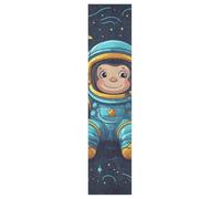 KAAVIYO Monkey Astronaut Golden Planets Skateboard Grip Tape Sheet Anti Slip Longboard Griptape Bubble Free for Youth Boys Girls Kids(1Pcs)