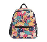 KAAVIYO Multicolor Cats Kitty Fun Toddler Preschool Backpack Bookbag Mini Shoulder Bag Rucksack Schoolbag for Pre-K 1-6 Years Travel Boys Girls