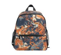 KAAVIYO Orange Tigers Roaring Wild Toddler Preschool Backpack Bookbag Mini Shoulder Bag Rucksack Schoolbag for Pre-K 1-6 Years Travel Boys Girls