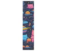 KAAVIYO Pink Cats Planets Cosmic Skateboard Grip Tape Sheet Anti Slip Longboard Griptape Bubble Free for Youth Boys Girls Kids(1Pcs)