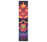 KAAVIYO Purple Flames Mysterious Skull Skateboard Grip Tape Sheet Anti Slip Longboard Griptape Bubble Free for Youth Boys Girls Kids(1Pcs)