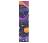 KAAVIYO Purple Planets Cosmic Cartoon Skateboard Grip Tape Sheet Anti Slip Longboard Griptape Bubble Free for Youth Boys Girls Kids(1Pcs)