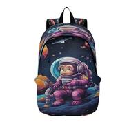 KAAVIYO Space Doodles Monkey Astronaut Lightweight Laptop Backpack Hiking Daypack for Travel Camping Outdoor