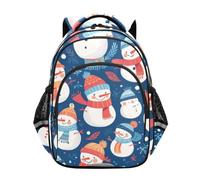 KAAVIYO White Snowmen Joyful Winter Kids'Backpack 3-12 Years Bookbag Toddlers Bag School Bags