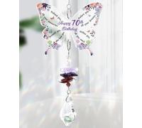 KAAYEE 70th Birthday Gifts for Women, Keepsake Suncatcher 1956 Gift for Her | Butterfly Crystal 70th Birthday Decorations Gifts for Mum Grandma Sister, 70 Year Old Presents for Female Friends Ladies
