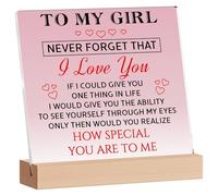 KAAYEE Anniversary Acrylic Plaque Gifts for Her,Gifts for Girlfriend from Boyfriend, Birthday Gift for My Girl & Love, Romantic Presents for Wife, Partner, Fiancee on Christmas, Valentine's Day
