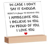 KAAYEE Anniversary Acrylic Plaque Gifts for Her & Him, Birthday Gifts for Wife & Husband - Romantic Present for Boyfriend, Girlfriend, Lover & Partner, Perfect Christmas & Valentine's Gift