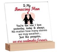 KAAYEE Anniversary Acrylic Plaque Gifts for Him, Birthday Gifts for Husband - A Romantic Present for Boyfriend or Partner from Lover. Perfect for Christmas & Valentine's Day for My Amazing Man