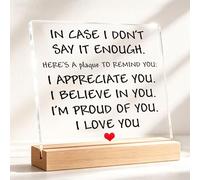 KAAYEE Gift for Her from Husband, Acrylic Plaque Gifts for Him from Wife Girlfriend on Wedding Anniversary Birthday Valentines Day Christmas, Romantic I Love You Presents for Boyfriend Couple