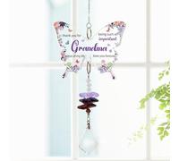 KAAYEE Grandma Gifts, Butterfly Crystal Suncatcher - Grandma Birthday Gifts, Gift for Nanny from Granddaughter & Grandson, Perfect Thank You Keepsake for Nanny on Christmas, Mother's Day Presents