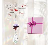 KAAYEE I Love You Gifts for Her Him, Anniversary Romantic Gift Butterfly Crystal Suncatcher for Women Men, Valentine's Day Presents for Boyfriend Girlfriend Husband Wife Couple (Lover)