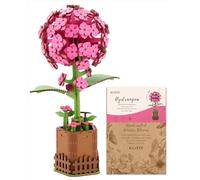 KaayeeWood 3D Puzzle DIY Wooden Flower Model Kits Exquisite Artificial Floral Design Home Decor for Adults & Teens, Blooming Floral Gifts on Valentine's Day(Hydrangea)