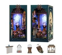 KaayeeWood DIY Book Nook Kit, 3D Wooden Puzzle Miniature Booknook Bookend Bookshelf Decor with LED Light, Book Nook Kits for Adults Teen, Dollhouse Kit (Deep Sea Secrets)