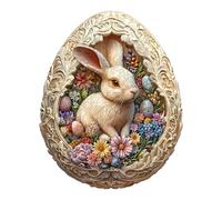KaayeeWood Easter Puzzles for Adults,100 PCS 3D Visual Effect Eggshell World Easter Wooden Jigsaw Puzzles, Unique Shaped Wooden Puzzle with Box, Best Gift for Teenagers and Adults