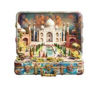 KaayeeWood Wooden Jigsaw Puzzles-200 Pieces Taj Mahal Tour Unique Shape Wooden Puzzles for Adults, Challenge Wood Puzzles with Wood Box, Birthday Gifts for Family Friend(11.4 * 10.7in)