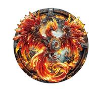 KaayeeWood Wooden Jigsaw Puzzles-270 Pieces Mechanical Fire Phoenix Unique Shape Wooden Puzzles for Adults, Challenge Wood Puzzles with Wood Box, Birthday Gifts for Family Friend(13.4 * 13.2in)