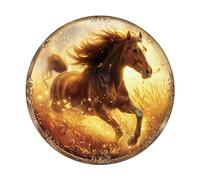 KaayeeWood Wooden Jigsaw Puzzles-270 Pieces Wheatfield Gallop Unique Shape Wooden Puzzles for Adults, Challenge Wood Puzzles with Wood Box, Birthday Gifts for Family Friend(13.4 * 13.4in)