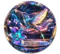 KaayeeWood Wooden Jigsaw Puzzles-295 Pieces hummingbird Unique Shape Wooden Puzzles for Adults, Challenge Wood Puzzles with Wood Box, Birthday Gifts for Family Friend(13.4 * 13.4 in)