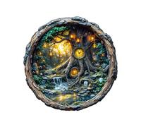 KaayeeWood Wooden Puzzle for Adults-200 Pieces Magic time tree Unique Shape Advanced Wooden Jigsaw Puzzle for Adult,Challenge Wood Jigsaw Puzzles,Best Gift,Home Decoration