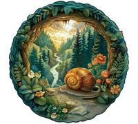 KaayeeWood Wooden Puzzle for Adults-300 Pieces Snail Unique Shape Advanced Wooden Jigsaw Puzzle for Adult,Challenge Wood Jigsaw Puzzles,Best Gift,Home Decoration