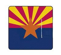 kaayhb Arizona State Flag Waterproof Picnic Mat Foldable Outdoor Blanket for Beach Park Camping Travel Essentials Gift