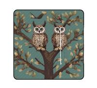 kaayhb Owl Tree Branches Waterproof Picnic Mat Foldable Outdoor Blanket for Beach Park Camping Travel Essentials Gift