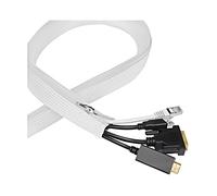 KAB0091 Cable Organiser Detachable White L: 5m Polyester Ø: 50mm LOGILINK
