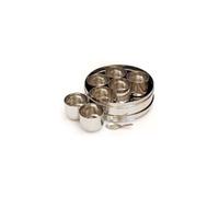 Kabalo 20cm Stainless Steel Indian 7 Spice Tandoori Masala Dabba Spices Box Storage