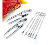 Kabalo 8-Piece Seafood, Shellfish, Lobster And Crab Cracker Tool Set