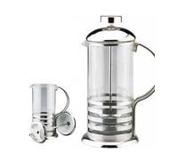 Kabalo 800ml Large Stainless Steel Glass Cafetiere French Filter Modern Coffee and Tea Press Plunger