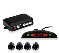 Kabalo Car Vehicle Parking Rear Reverse 4 Sensors Kit Buzzer Radar LED Display Audio Alarm