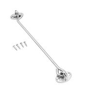 Kabalo Galvanised Steel Hook and Eye Door Latch Extra Long 61cm 24" Window Gate Lock Shed Cabin Silent Holder Garden