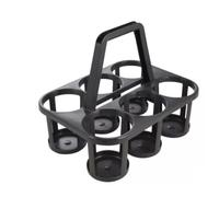 Kabalo Plastic Bottle Carrier Crate Glass Folding Holder Rack 6 Six Fresh Black Caddy