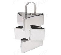 Kabalo Pro Stainless Steel 3-Piece Triangular Food Press Set - Cooking Presentation Rosti