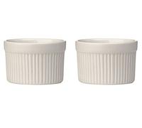 Kabalo Souffle Dessert, Pudding, Snack, Muffin, Cupcake & Crème Brulee Bowl Set Of 2 Beige Kitchen Ceramic Ramekin Dish