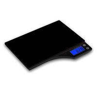 Kabalo Stylish Black Kitchen Household Food Cooking Weighing Scale 5kg capacity 5000g/1g, Batteries Included! Flat Slim Design, Premier LCD Digital Electronic, with blue backlight