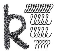 KABB Hanging Chain Set, 197 Inch Hanging Basket Chain with 10pcs S Hooks, 10pcs Connector Hooks and 5pcs Eye Hook for DIY Hanging Pendant Chains to Hang Bird Feeders, Planters, Lanterns and Ornaments