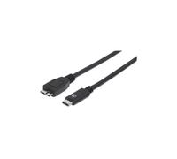 Kabel USB C-Microb M/M 1,0M USB3.1 Superspeed+ Czarny 353397