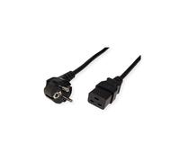 Kabel zasilający z uziemieniem ROLINE - IEC320-C19 16A, czarny, 3 m