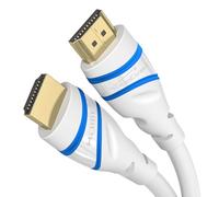 KabelDirekt - 10K & 8K HDMI Cable, HDMI 2.1b - 1m, available in 0.5-5m - Certified, developed in Germany (Ultra High Speed HDMI 2.1 Cable, for PC, PS5 or Xbox, monitor or TV - white)