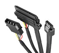 KabelDirekt - 22-pin SATA to 4-pin Molex power cable and 7-pin SATA - 30cm